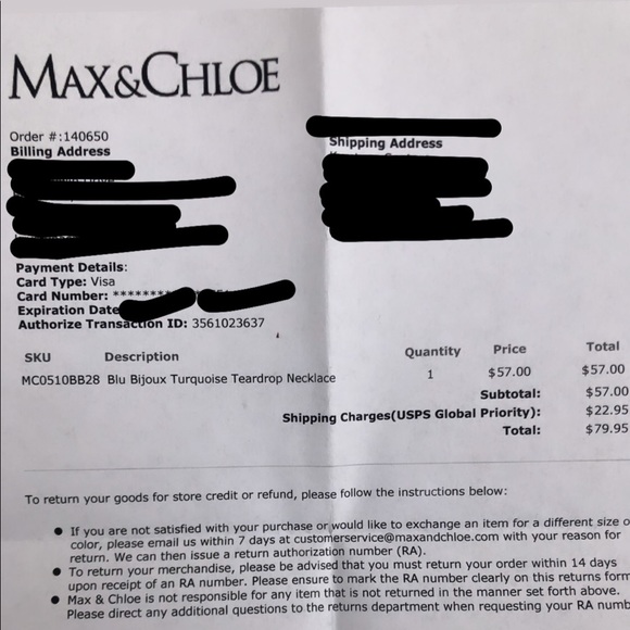 Max & Chloe Blu Bijoux Turquoise Teardrop Necklace - Picture 4 of 8